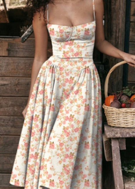 French Retro Halter Dress