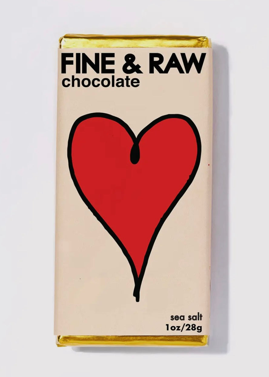 Red Heart Sea Salt Chocolate Bar