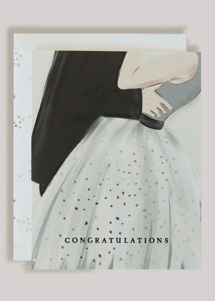 Congratulations Couple Dress and Tux Card