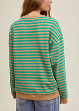 Rioja Striped Crewneck