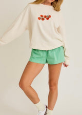 Tomato Vine Embroidered Sweatshirt