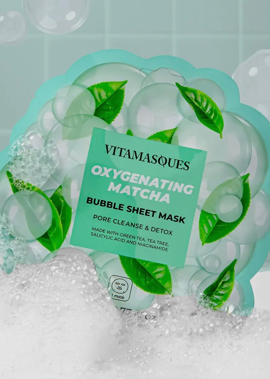 Matcha Oxygenated Bubble Green Face Mask