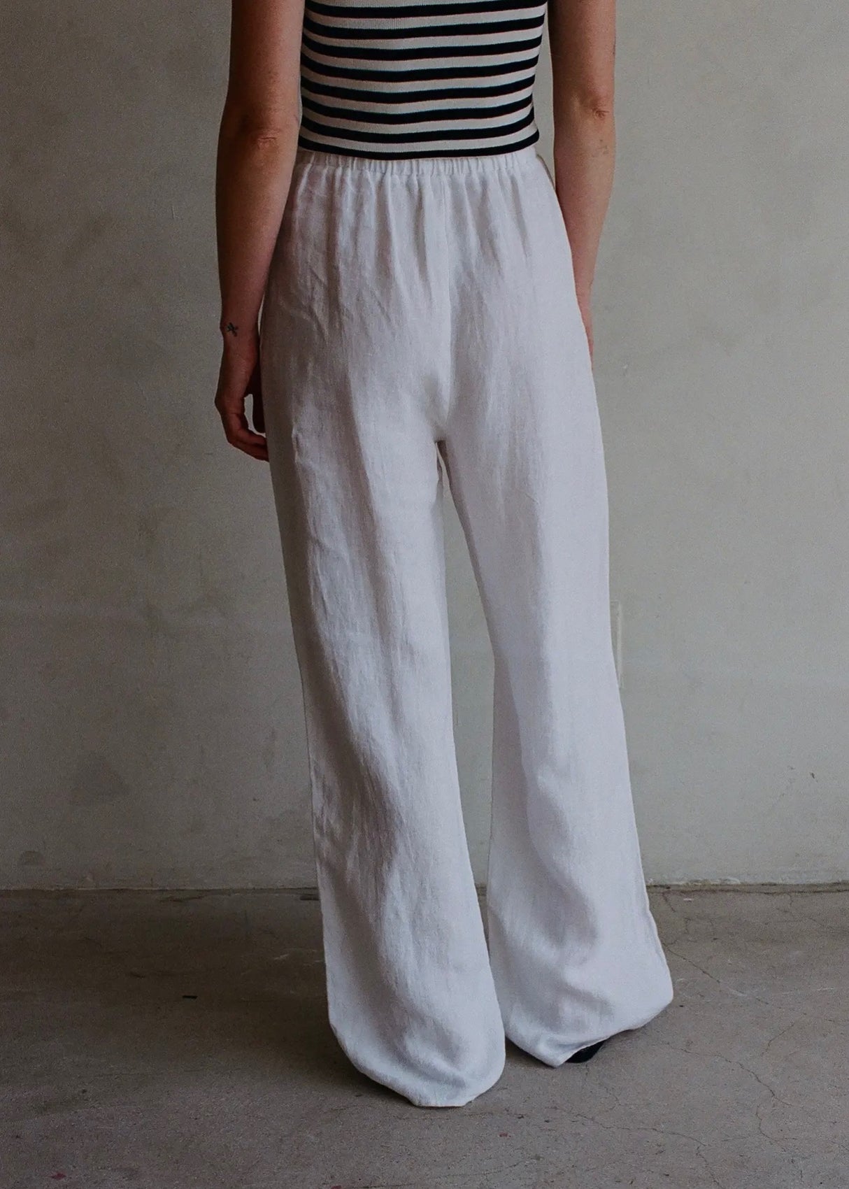 Wide Linen Leg Pants