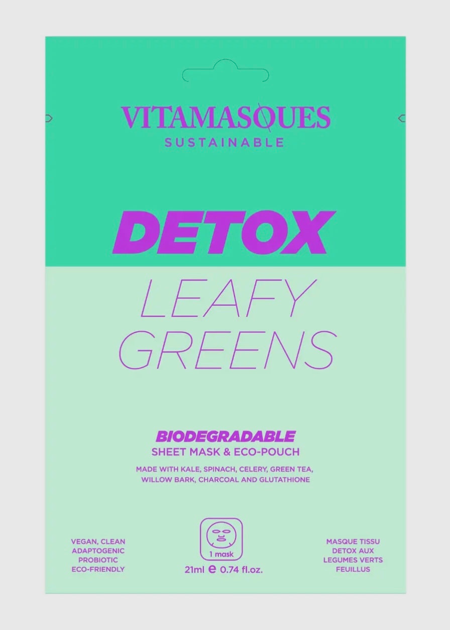 Detox Leafy Green Biodegradable Face Mask