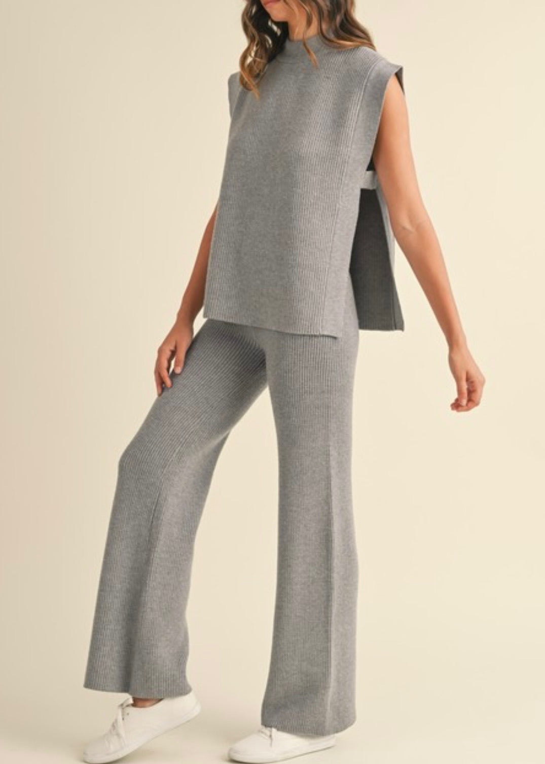 Solinah Open Sweater and Pant Set