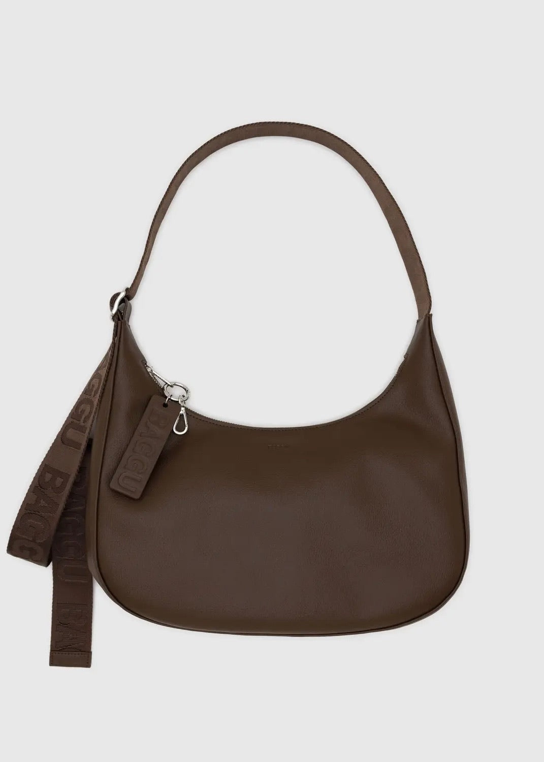 Medium Recycled Leather Crescent Bag