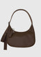 Medium Recycled Leather Crescent Bag