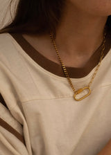 Carabiner Clasp Chunky Chain Necklace