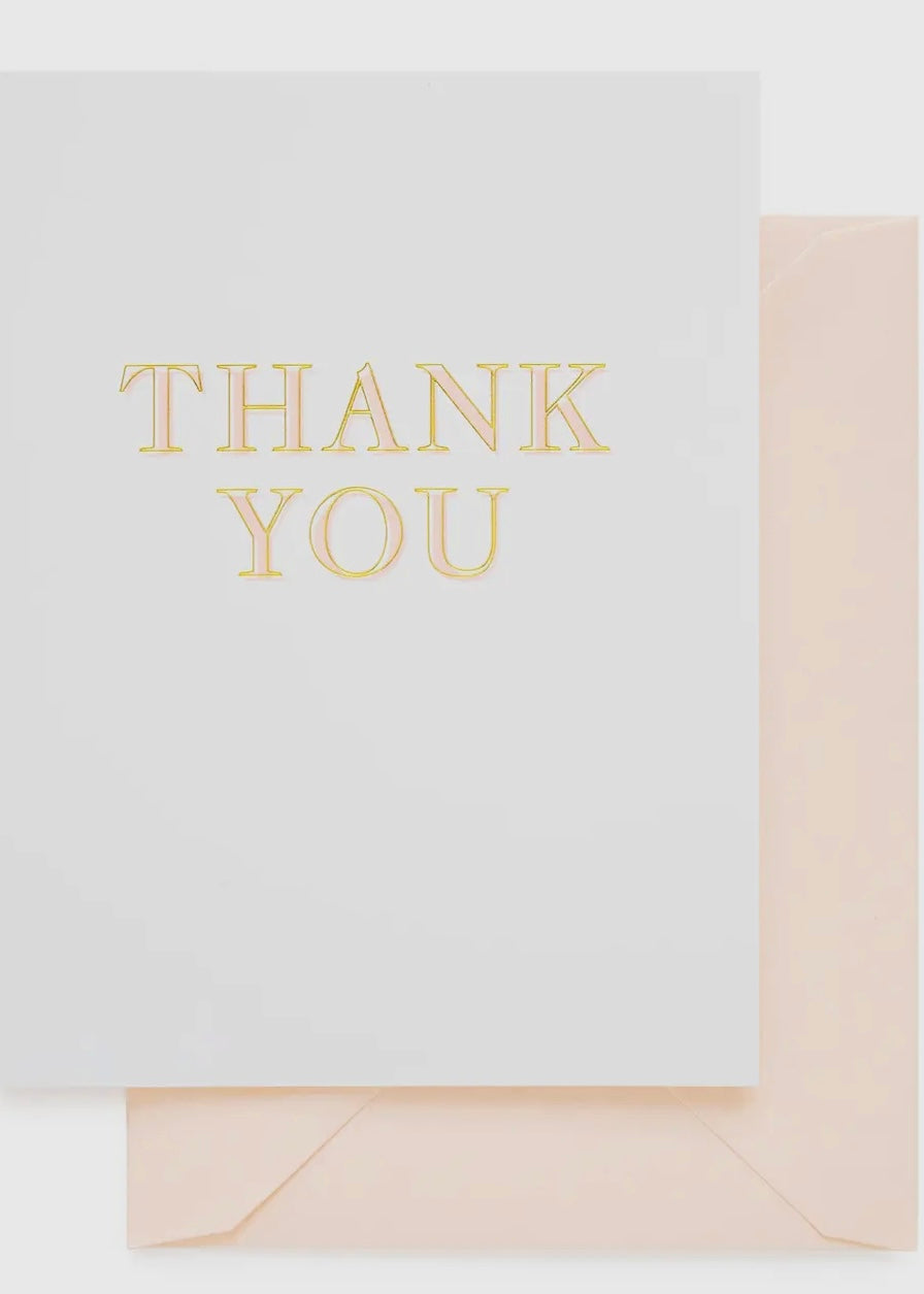 Pink Thank You Card