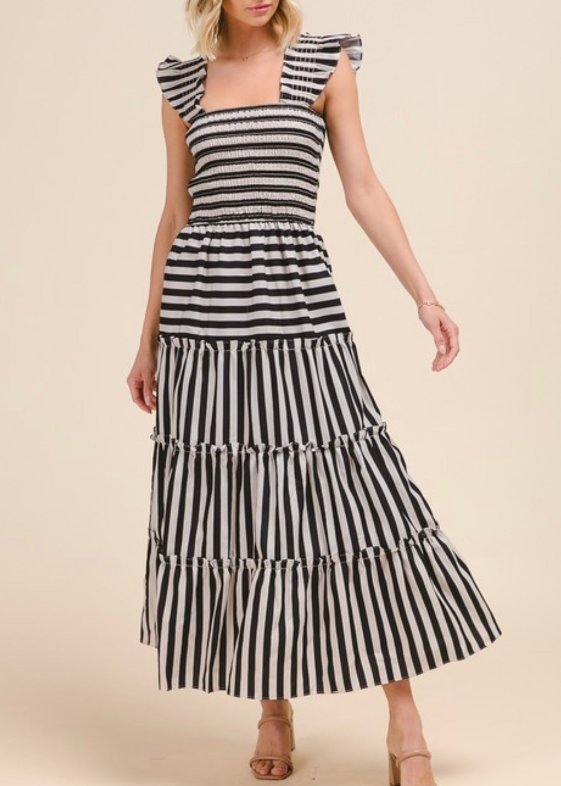 Celine Stripe Maxi Dress