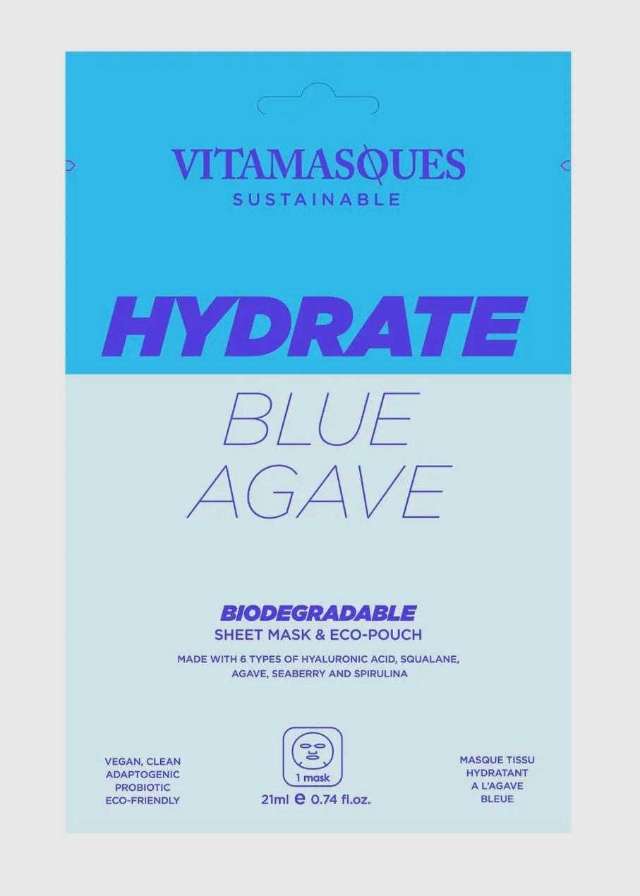 Hydrate Blue Agave Biodegradable Face Sheet Mask