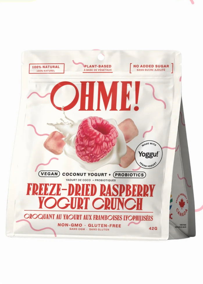 Freeze-Dried Raspberry Vegan Yogurt Crunch