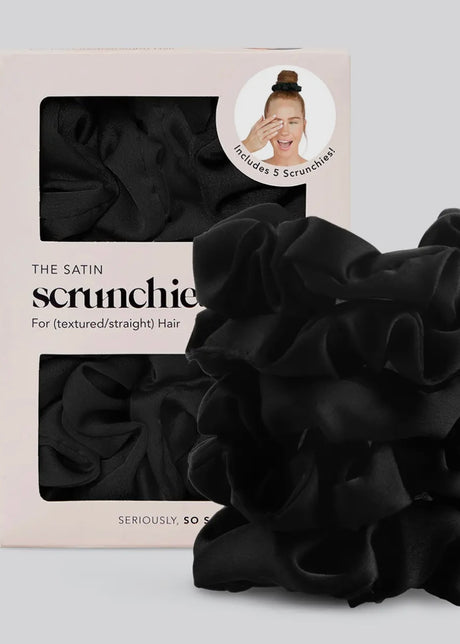 Satin Scrunchies - 5 Pack