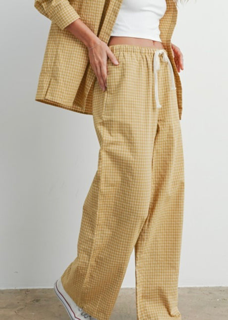 Saffron Check Pant