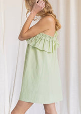 Pistachio One Shoulder Dress