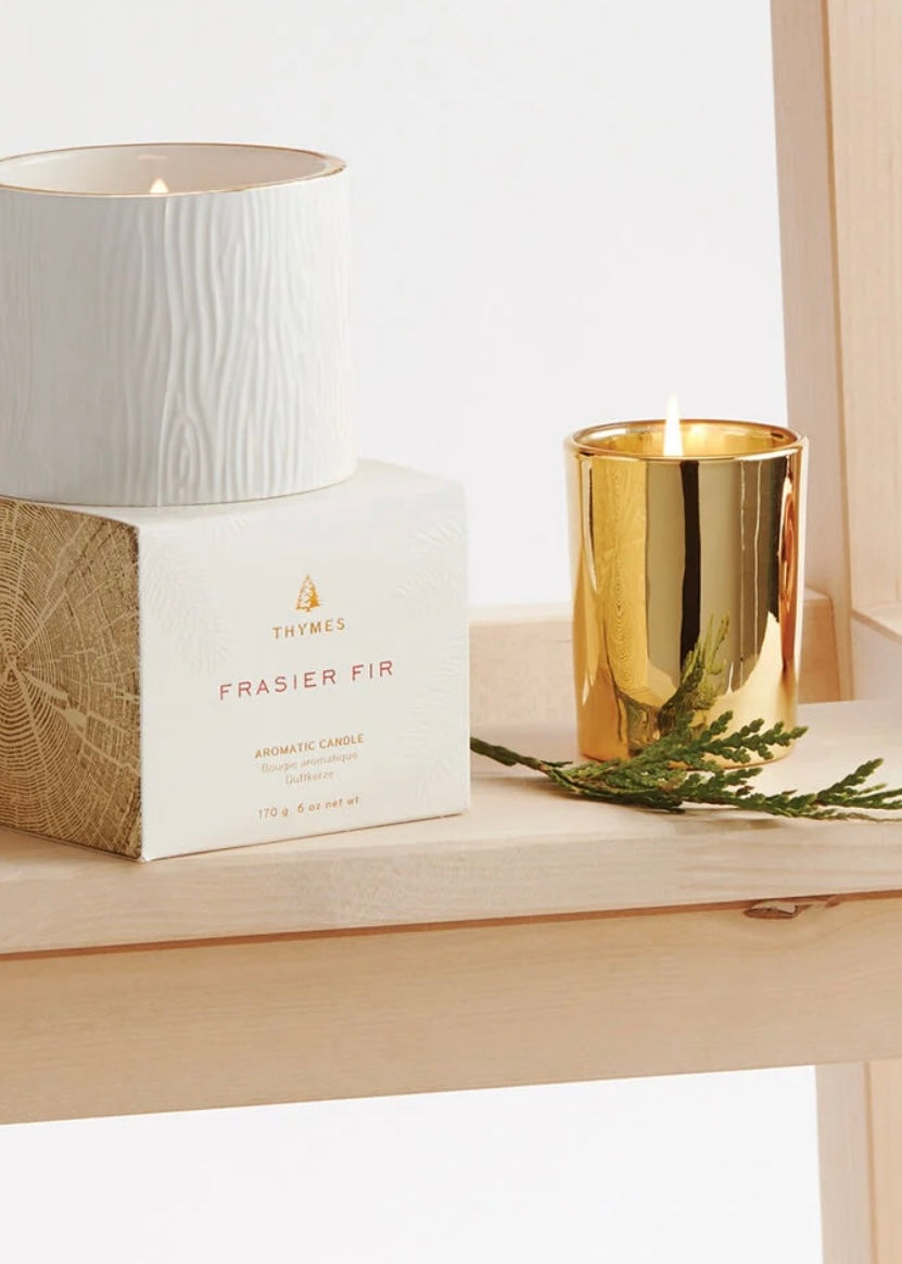 Frasier Fir Gold Votive Candle