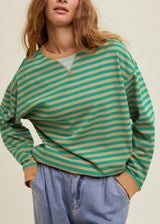 Rioja Striped Crewneck