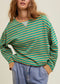 Rioja Striped Crewneck