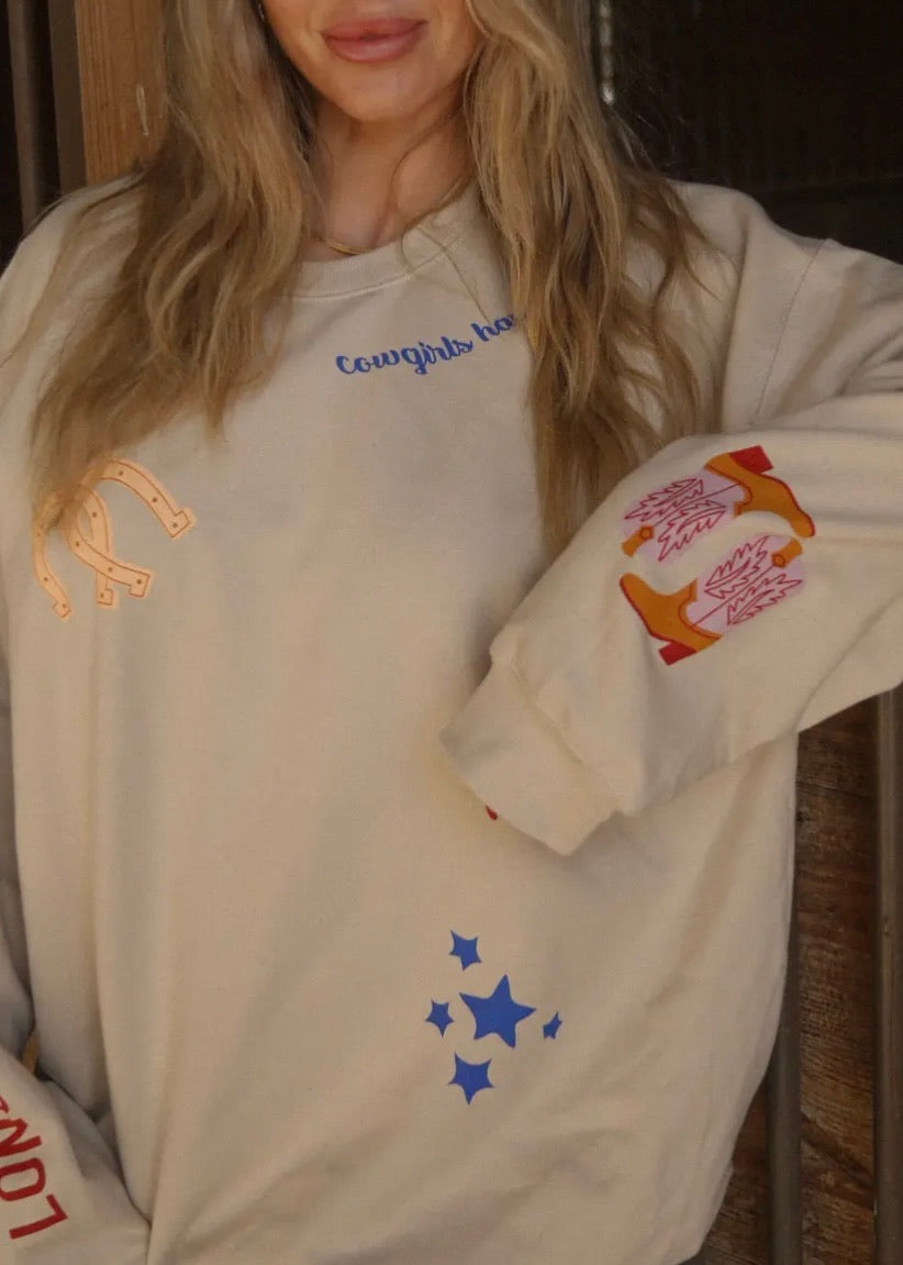 Cowgirls Patchwork Sweatshirt