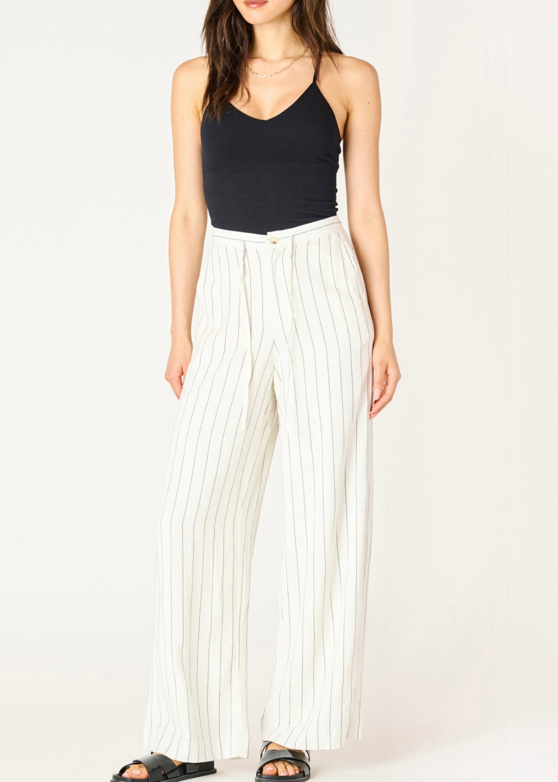 Wide Leg Elastic Waist Pants