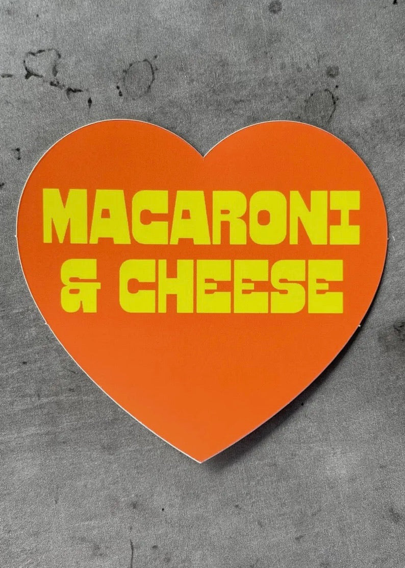 Mac & Cheese Heart Sticker