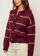 Bordeaux Stripe Sweater