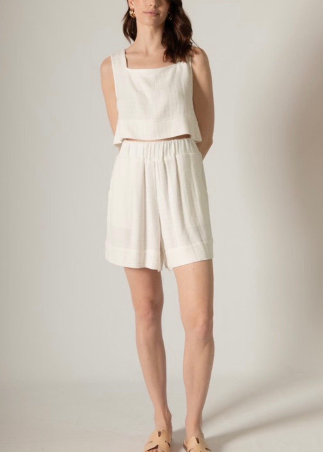 Linen High Waisted Shorts