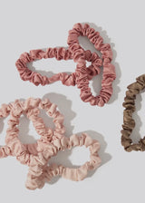 Holiday Ultra Petite Scrunchies 6 Pc Set - Terracotta