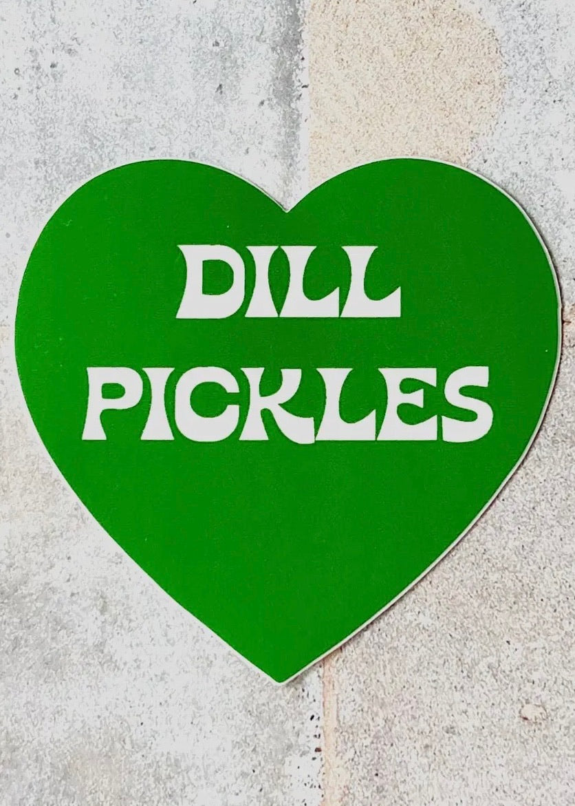 Dill Pickles Heart Sticker