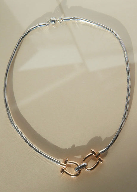 The Two-Tone Horsebit Necklace