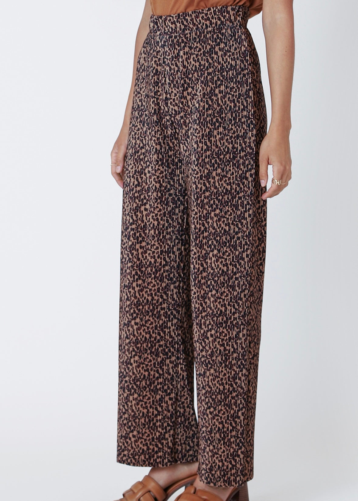 Pleated Wide Leg Pants