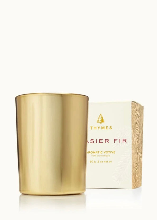 Frasier Fir Gold Votive Candle