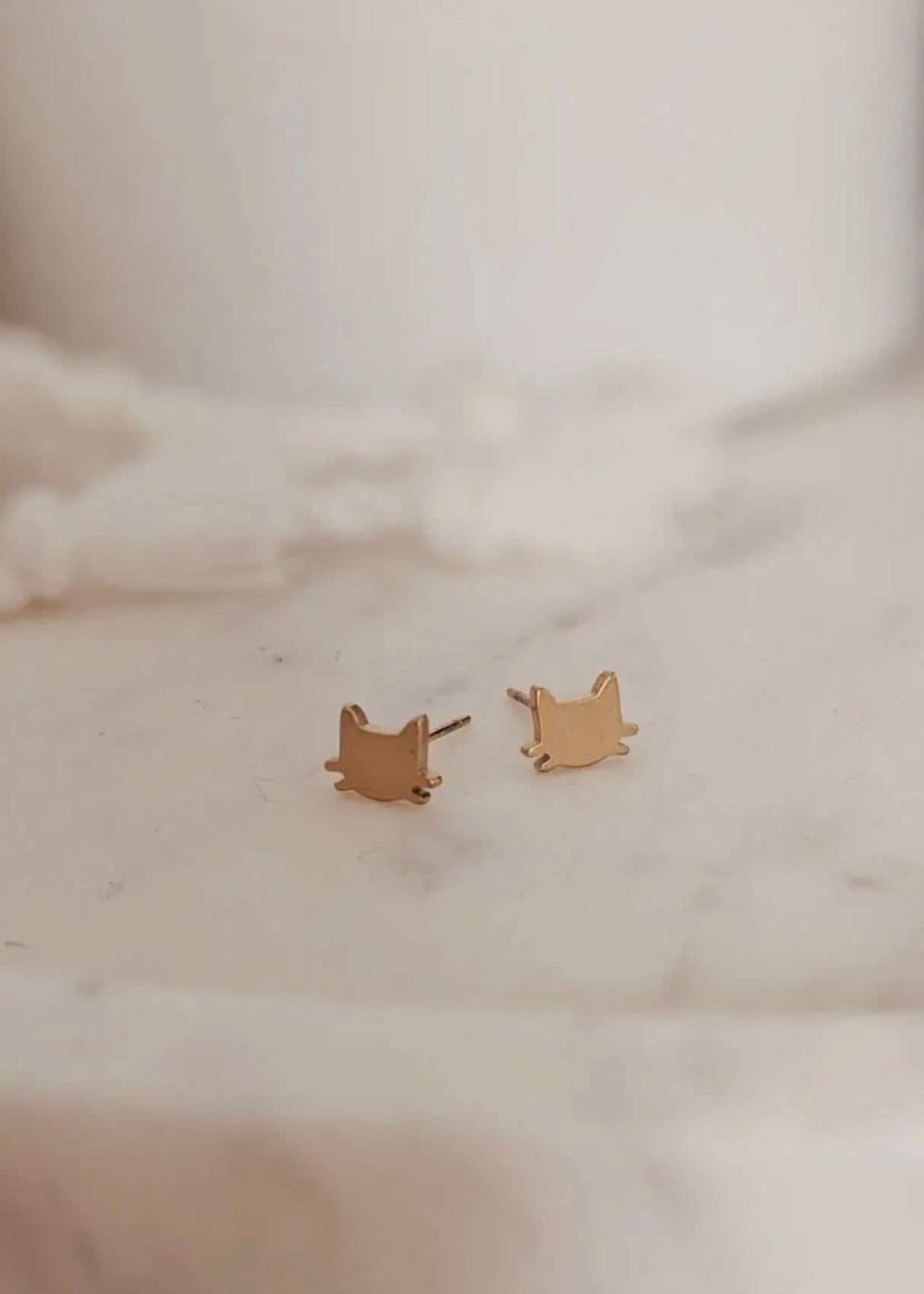 Cats Gold Plated Earrings