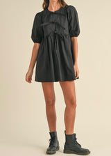 Louie Poplin Tie Front Dress