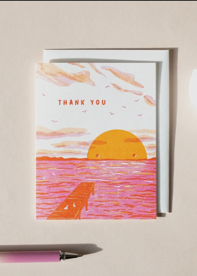 Thank You Sunset Greeting Card