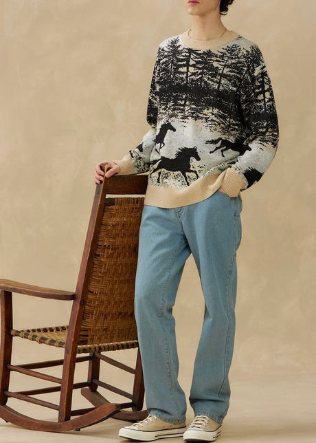 Jacquard Knit Sweater