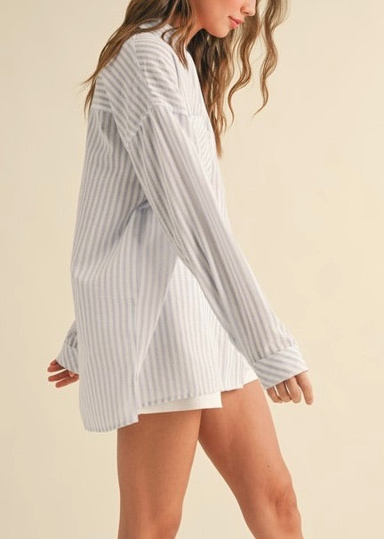 Abbie Stripe Button Up Shirt