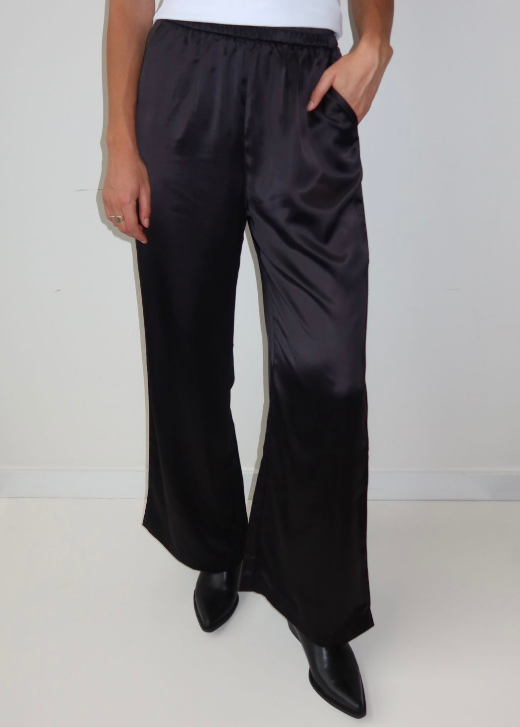 Satin Straight Leg Pants