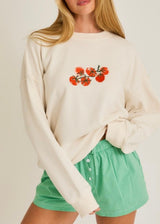 Tomato Vine Embroidered Sweatshirt