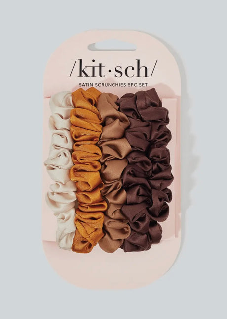 Satin Scrunchies - 5 Pack