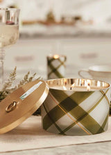 Frasier Fir Frosted Plaid 3-Wick Candle