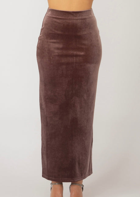 Velvet Maxi Skirt