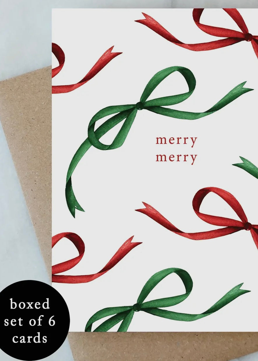 Bows Holiday Greeting Card - Box Set of 6