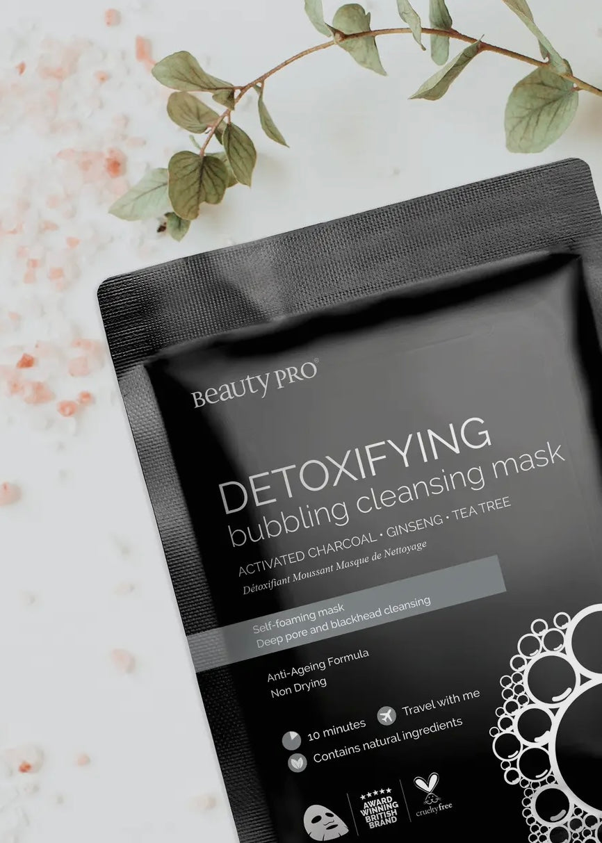 Detoxifying Bubbling Cleansing Charcoal Sheet Mask - Vegan