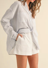 Abbie Stripe Button Up Shirt