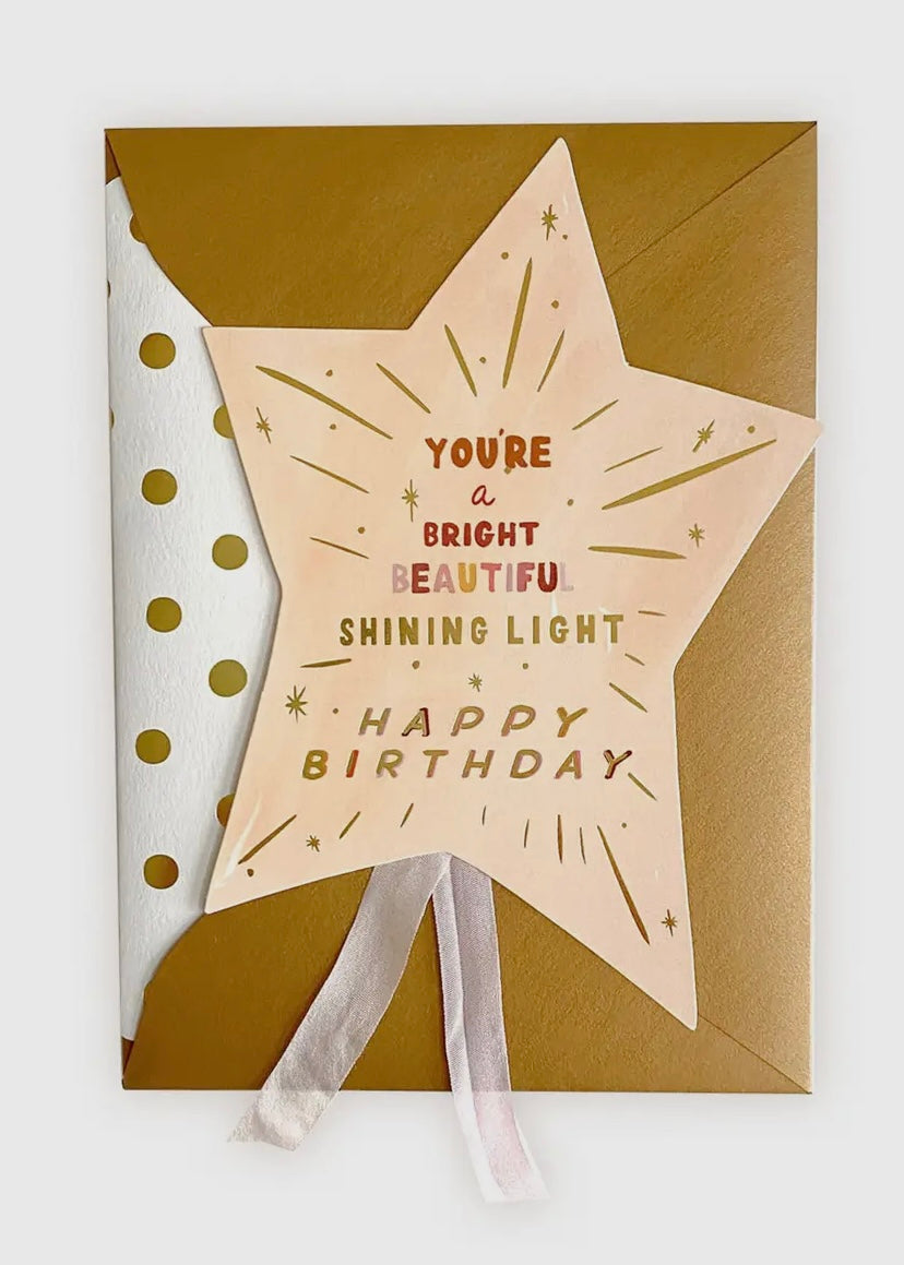 You Are A Shining Light Happy Birthday Card