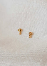 Little Mushroom - Gold Plated Earrings