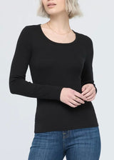 Ribbed Pima Long Sleeve Tee