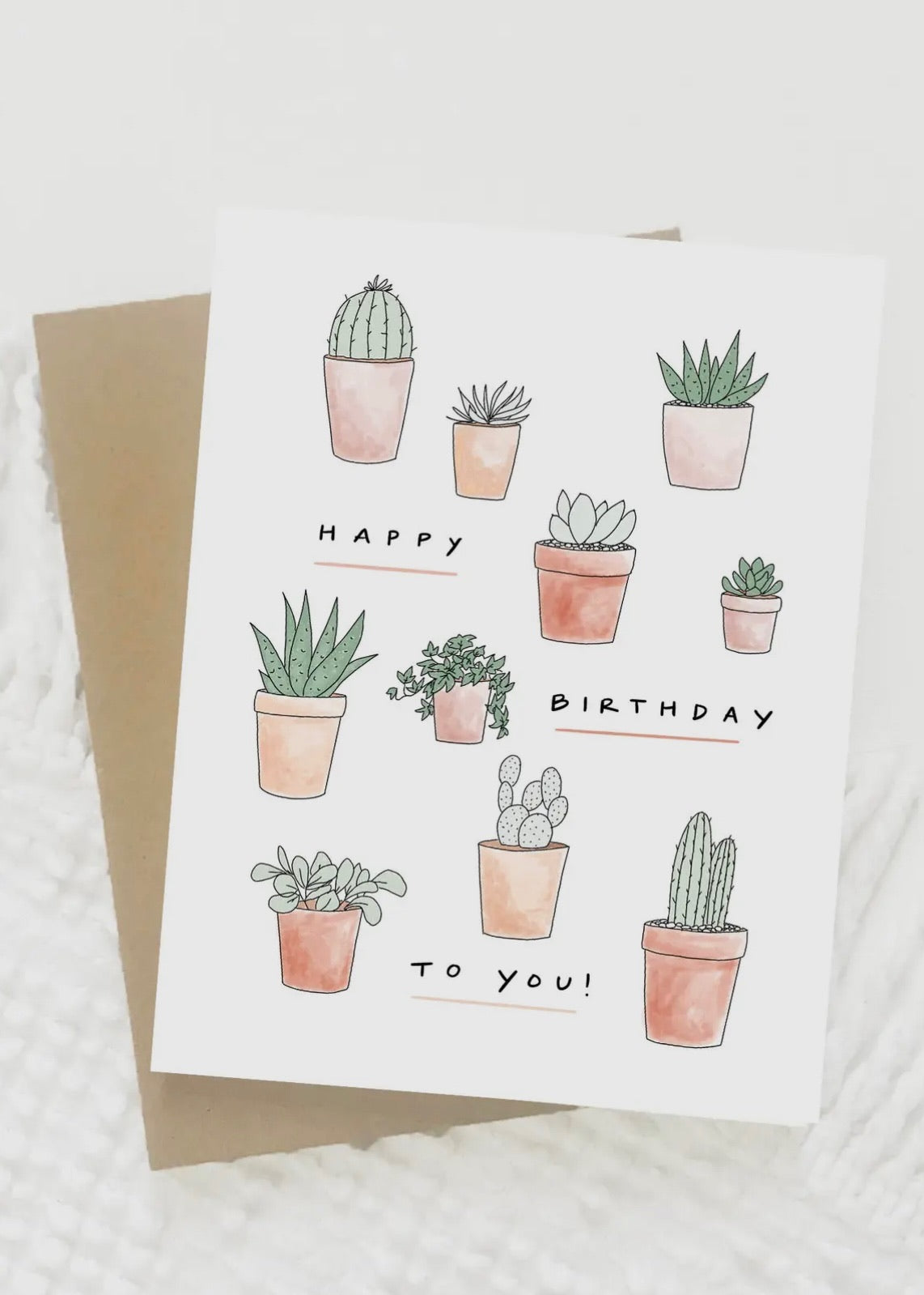 Succulent Birthday Card