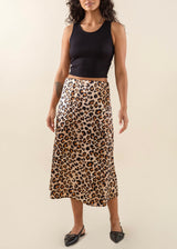 Anna Satin Midi Skirt